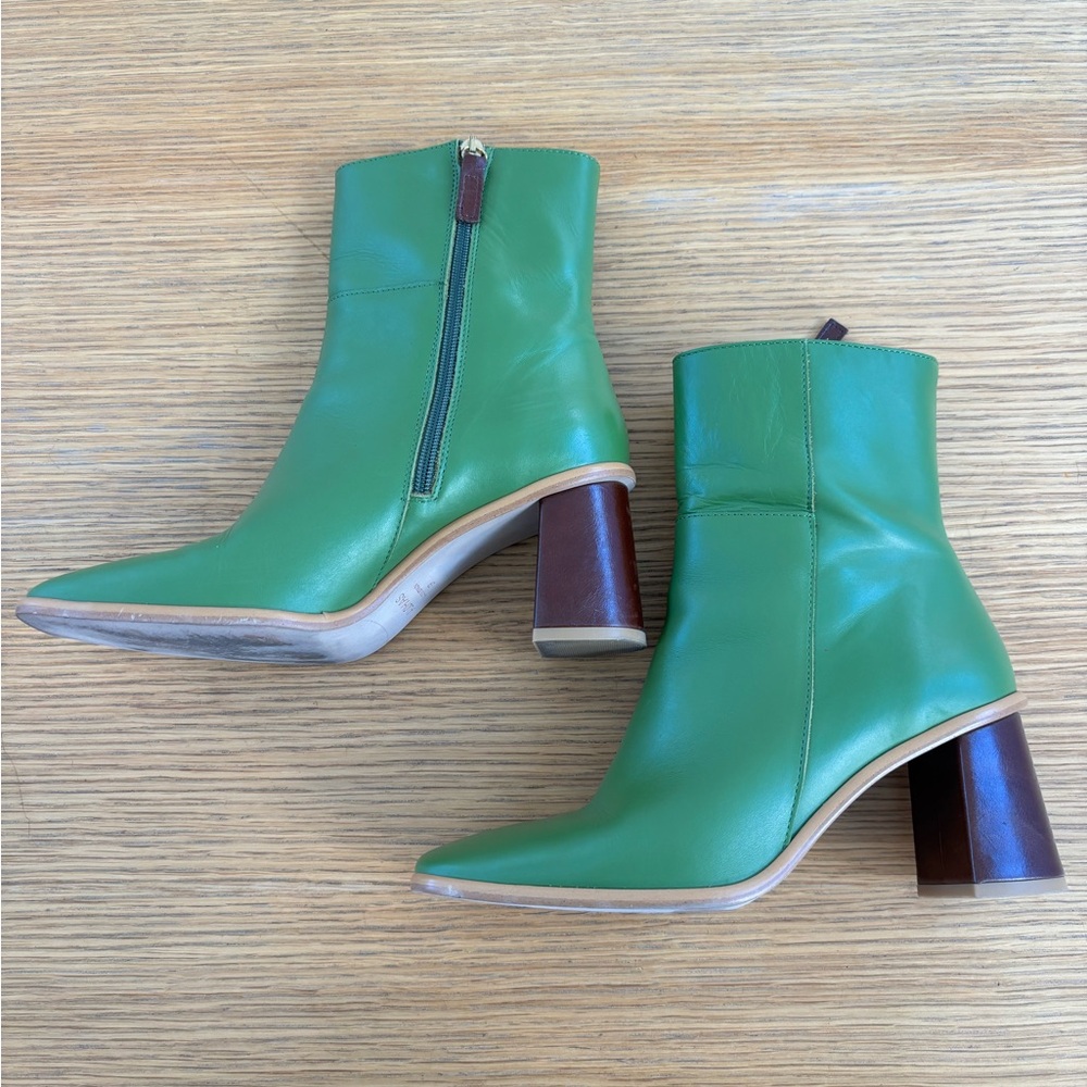 Alohas Green Leather Boots 39 - Picture 5 of 8